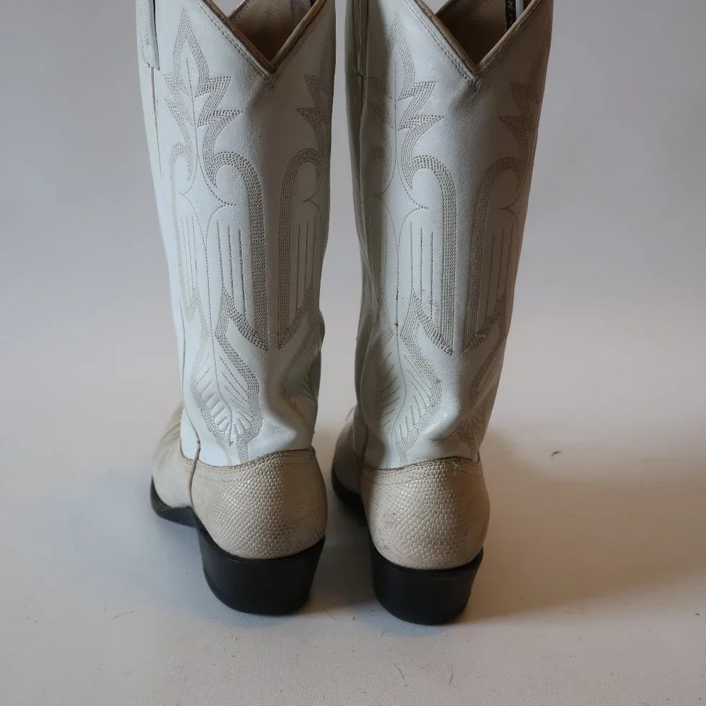 Dan Post White Heeled Boots - Picture 5 of 8